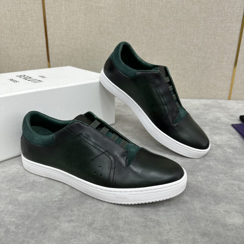 BERLUTI Playtime 皮革便鞋 男士低帮刺青套脚运动鞋