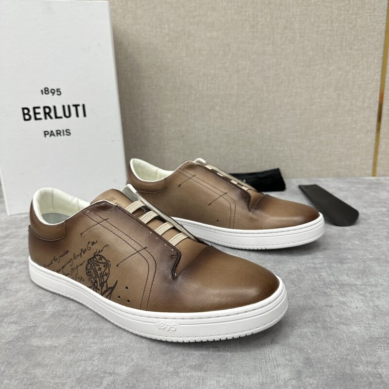 BERLUTI Playtime低帮刺青套脚运动鞋