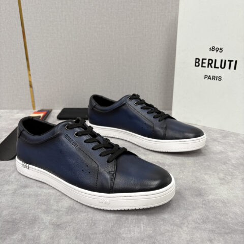 BERLUTI Playtime Venezia Softy 柔软小牛皮低帮运动鞋