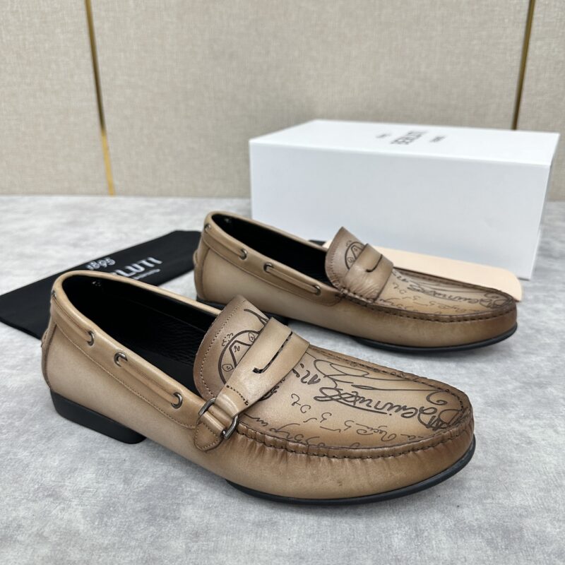 BERLUTI 新款刺青手工擦色套脚便鞋