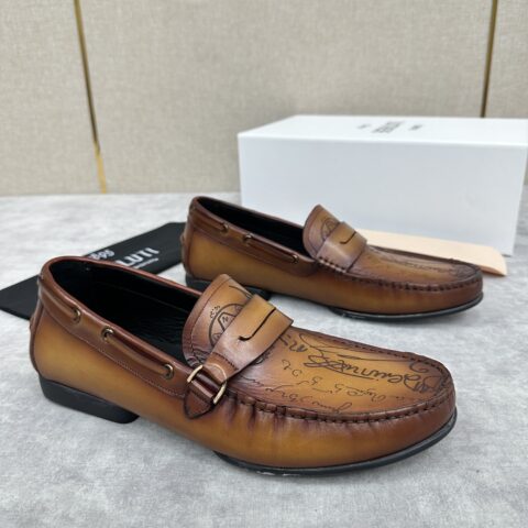 BERLUTI 新款刺青手工擦色套脚便鞋
