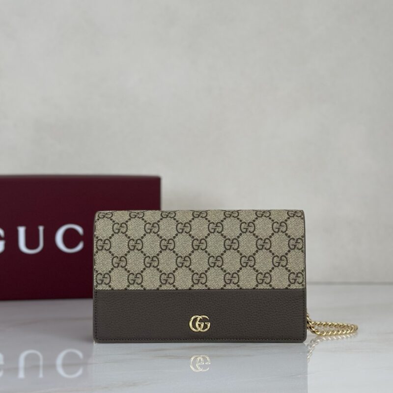 GUCCI 专柜品质，顶级原单货，实物实拍！款号497985啡胶/深灰褐