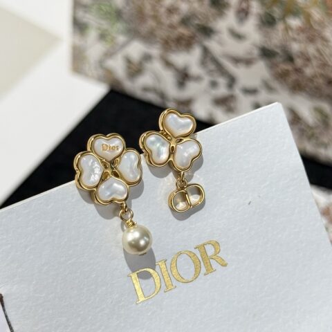 ❗️新品❗️  ☀️新款☑️ 迪奥Dior CD贝母四叶草耳钉耳环 ☀️