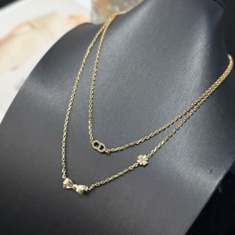 ❗️新品❗️ ☀️新款☑️ 迪奥Dior CD蝴蝶结双层项链 ☀️