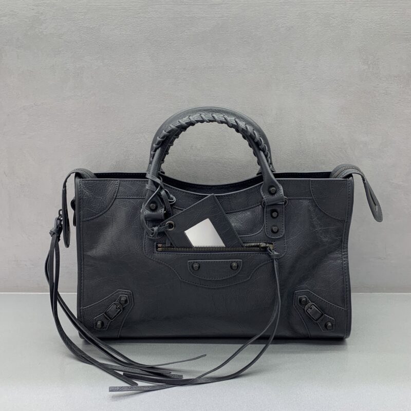 Baleciagna 𝗟𝗘 𝗖𝗜𝗧𝗬 款号:084021 【中号深灰色古铜扣】