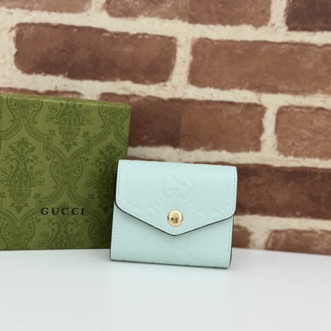 GUCCI  专柜品质，顶级原单货，实物实拍！款号772793浅绿压花