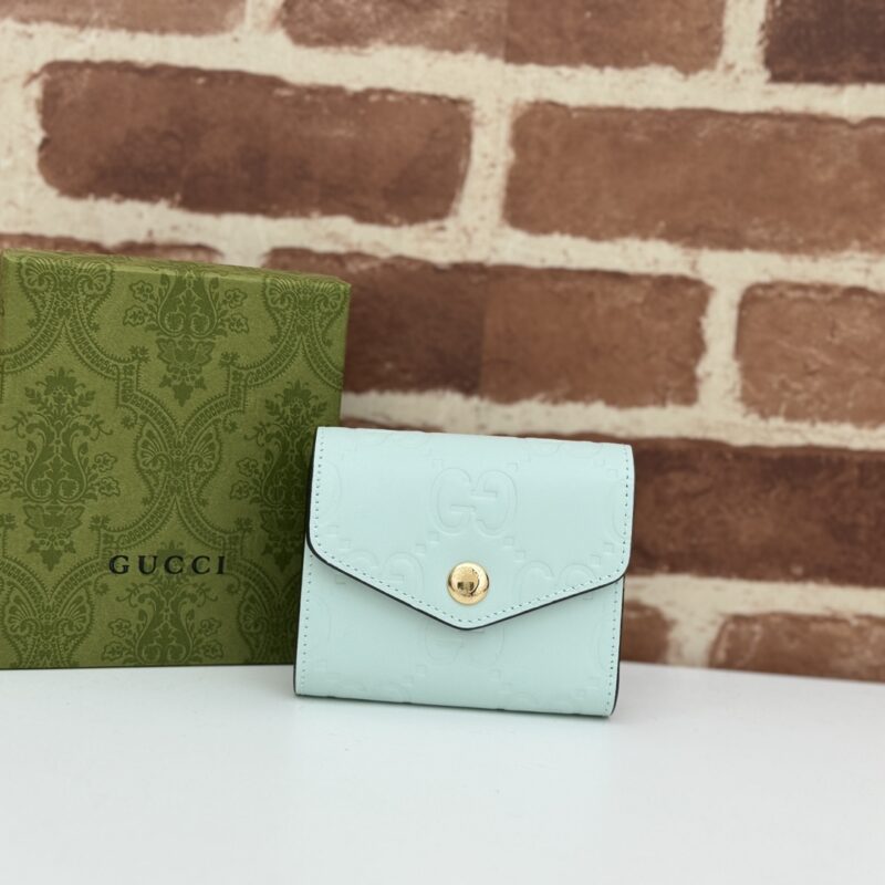 GUCCI  专柜品质，顶级原单货，实物实拍！款号772793浅绿压花