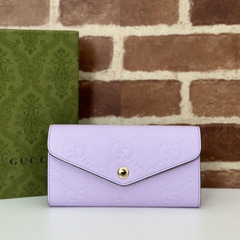 GUCCI 专柜品质，顶级原单货，实物实拍！款号772791浅紫压花