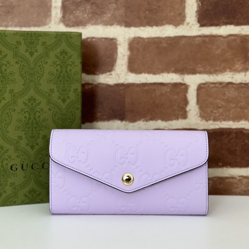GUCCI 专柜品质，顶级原单货，实物实拍！款号772791浅紫压花