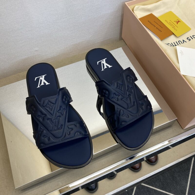 LV 男士皮底拖鞋