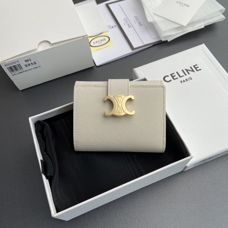 CELINE VICTOIRE柔軟牛皮革钱包 编号:10M963GHH.38NO962 963 淺米全皮