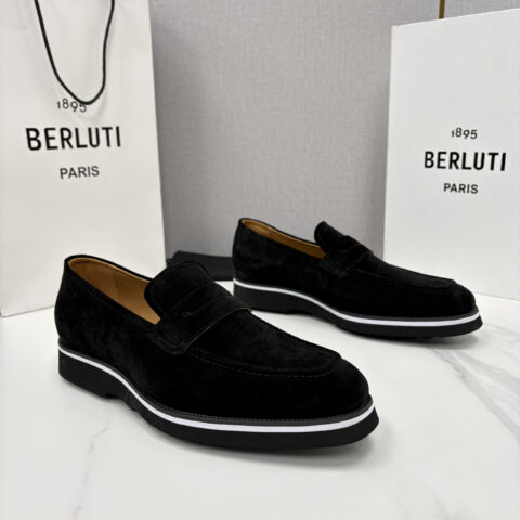 BERLUTI New Alessio皮革乐福鞋鞋