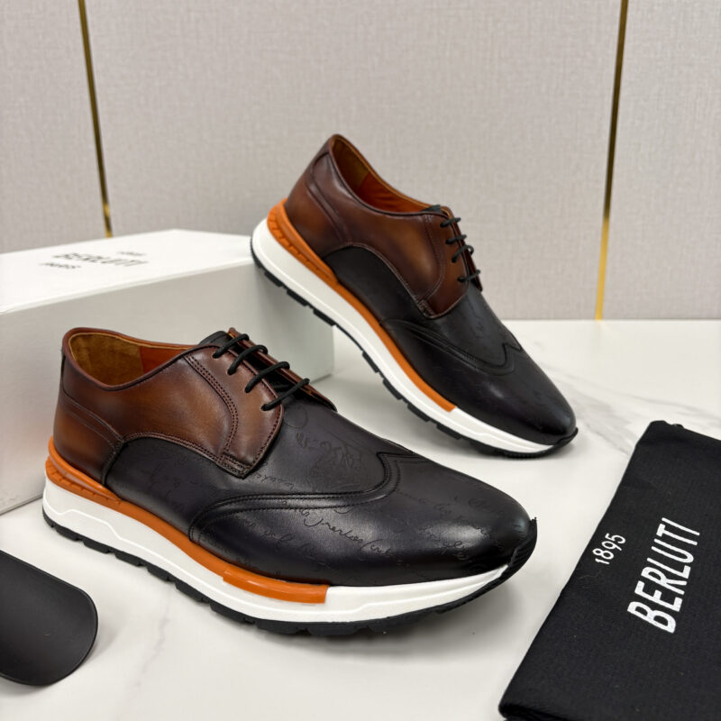 BERLUTI  Fast Track走秀皮革运动鞋
