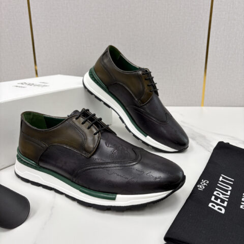 BERLUTI  Fast Track走秀皮革运动鞋
