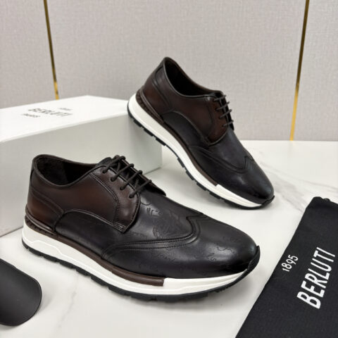 BERLUTI  Fast Track走秀皮革运动鞋