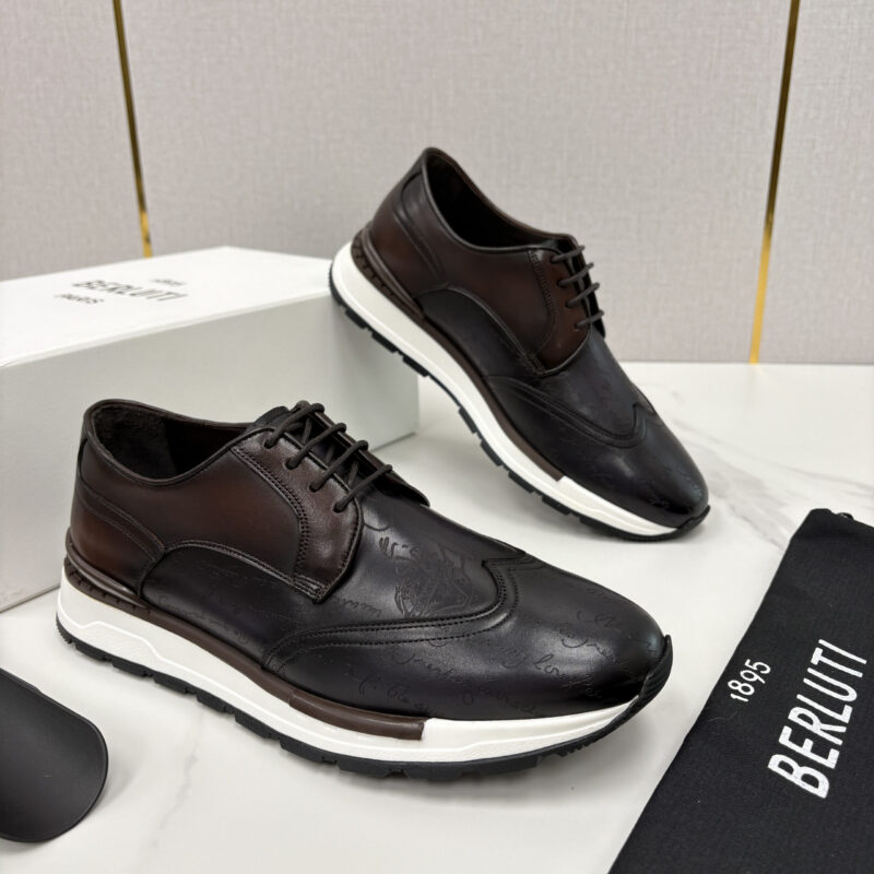 BERLUTI  Fast Track走秀皮革运动鞋