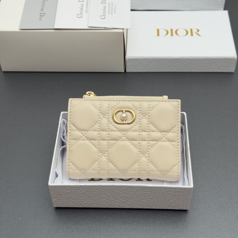 DIOR Jolie Freesia钱包系列 型号：S3113   杏色腾格纹羊皮