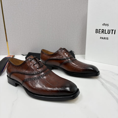 BERLUTI 新款男士手工擦色正装皮鞋