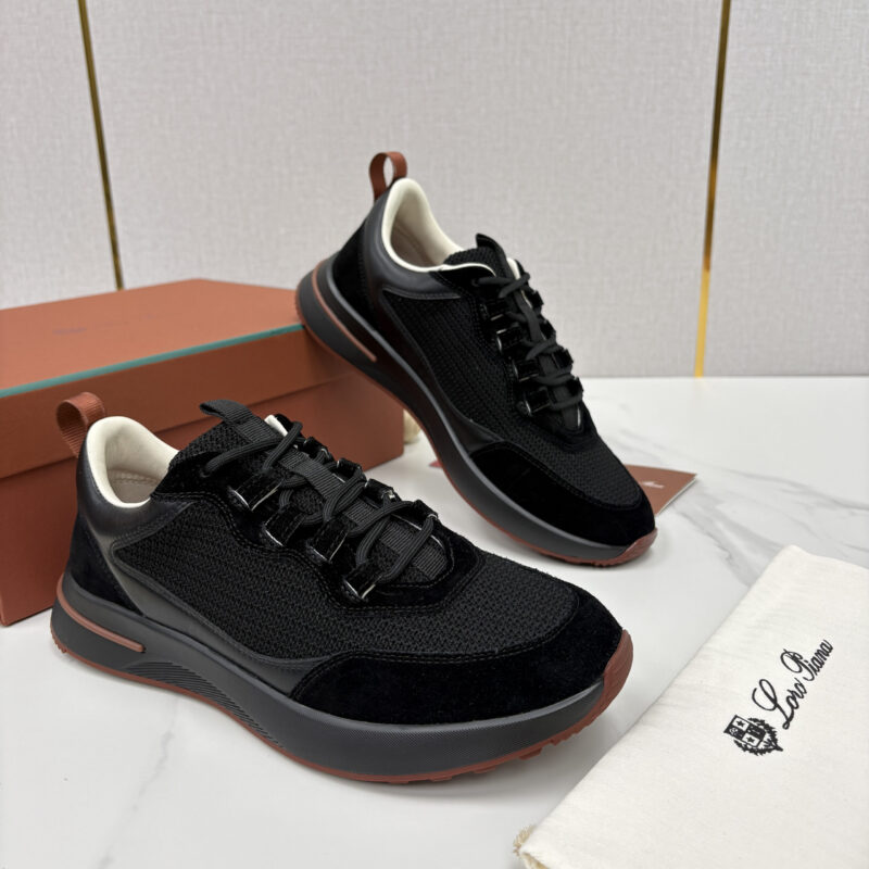 Loro Piana  Week End Walk 男士网面牛皮拼接翻毛休闲运动鞋