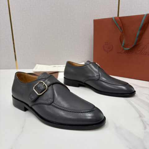 Loro Piana 孟克单扣皮鞋鞋