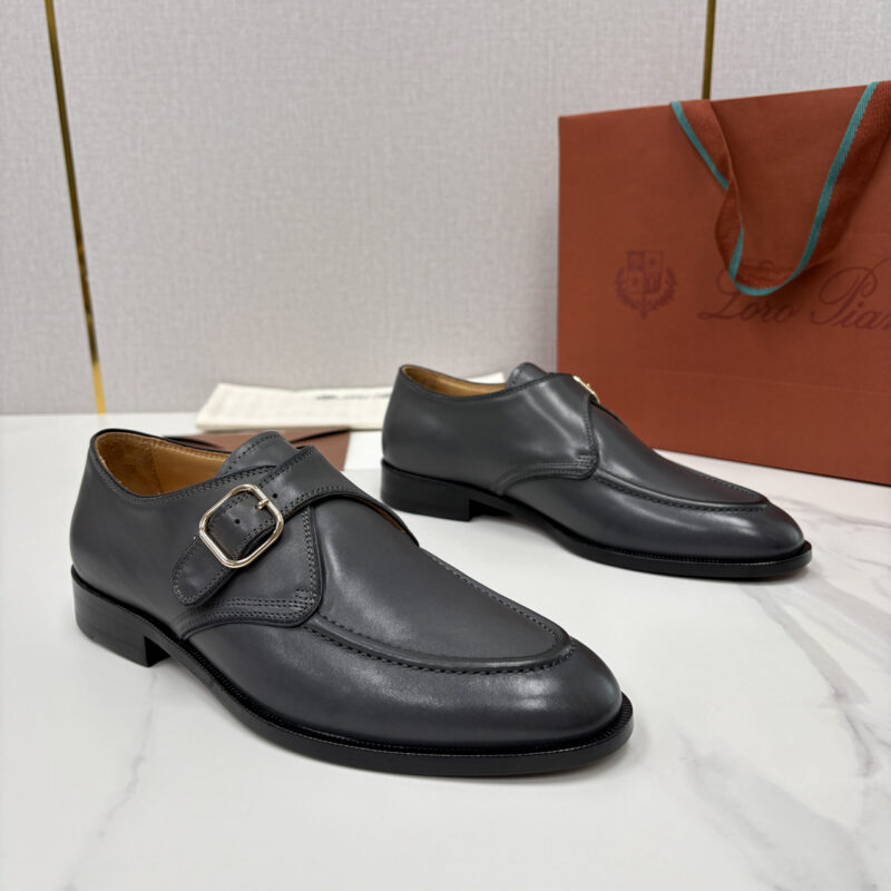 Loro Piana 孟克单扣皮鞋鞋