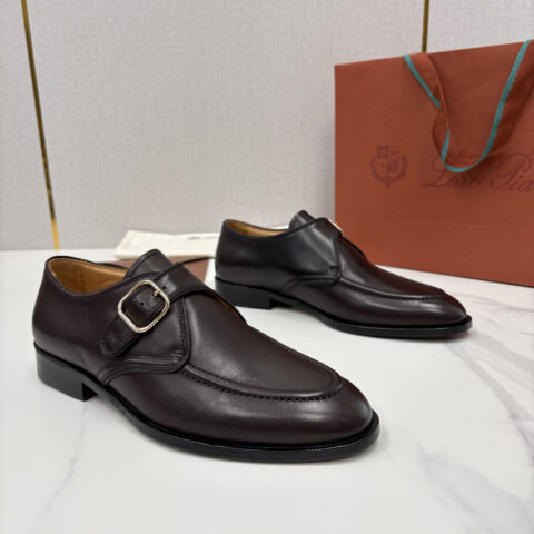 Loro Piana 孟克单扣皮鞋鞋