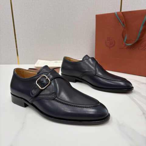 Loro Piana 孟克单扣皮鞋鞋