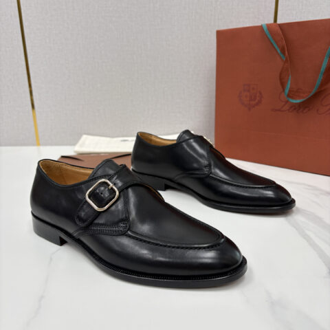 Loro Piana 孟克单扣皮鞋鞋