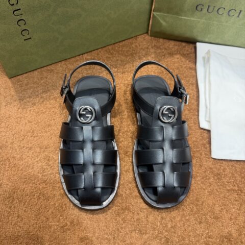 GUCCI 男士互扣式双G拖