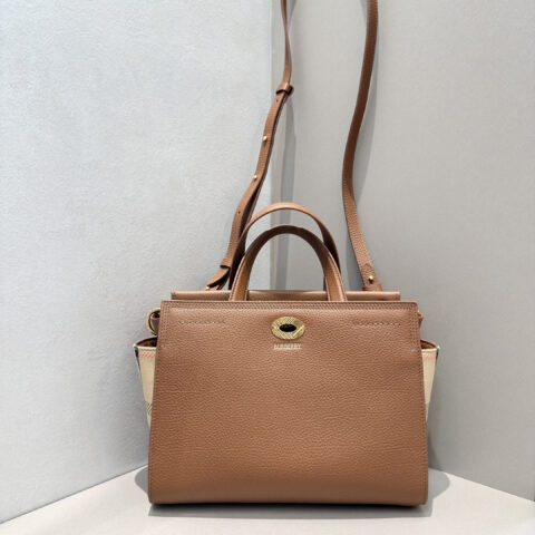 Burberry 迷你 Gotswolds 格纹托特包 型号0911 棕色小号