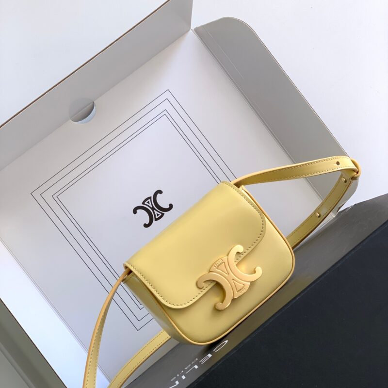 CELINE 凯旋门迷你挎包 型号:10513 限定花粉黄