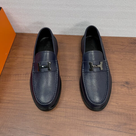 HERMES 男士皮革乐福鞋