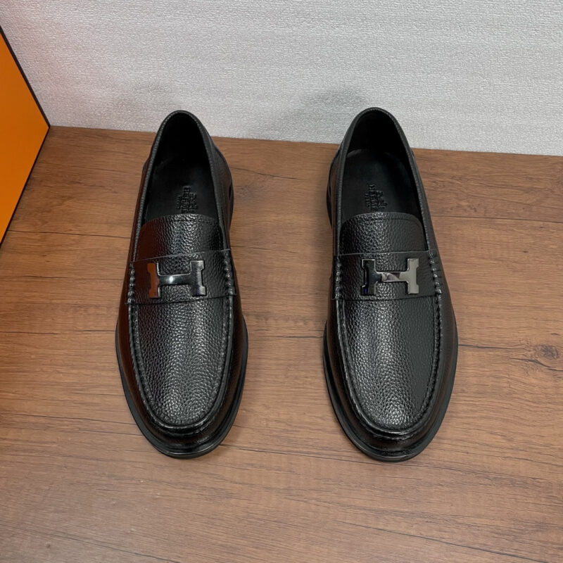 HERMES 男士皮革乐福鞋