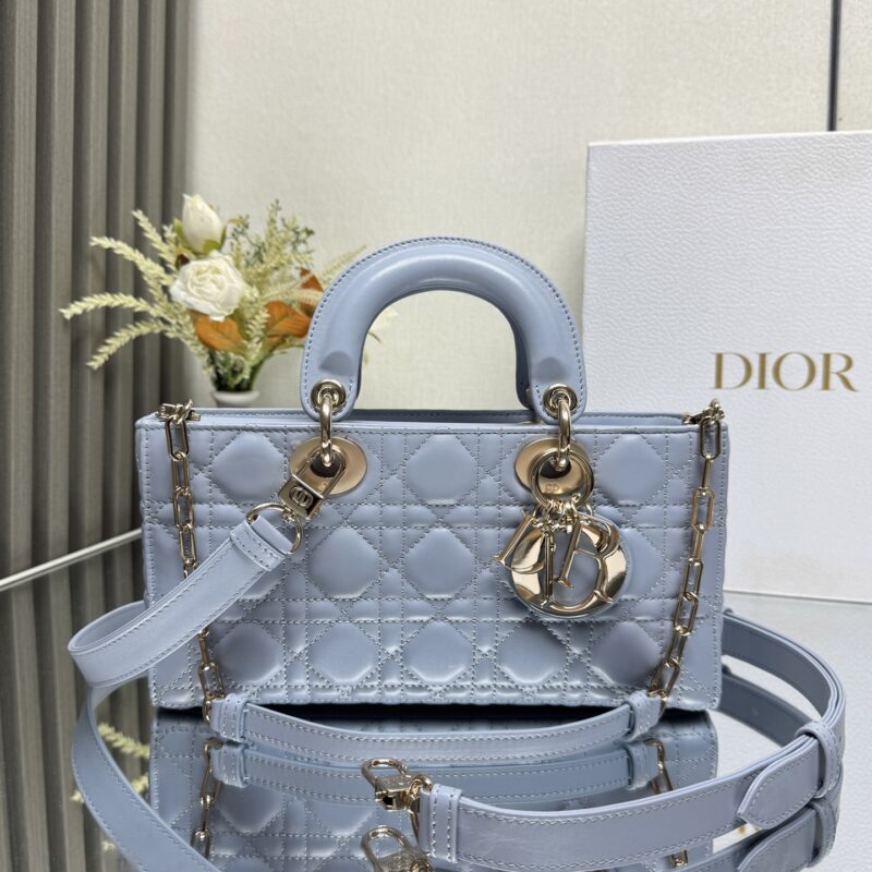 DIOR LADY D-JOY 手袋 型号:0540「淡蓝色小羊皮」中号