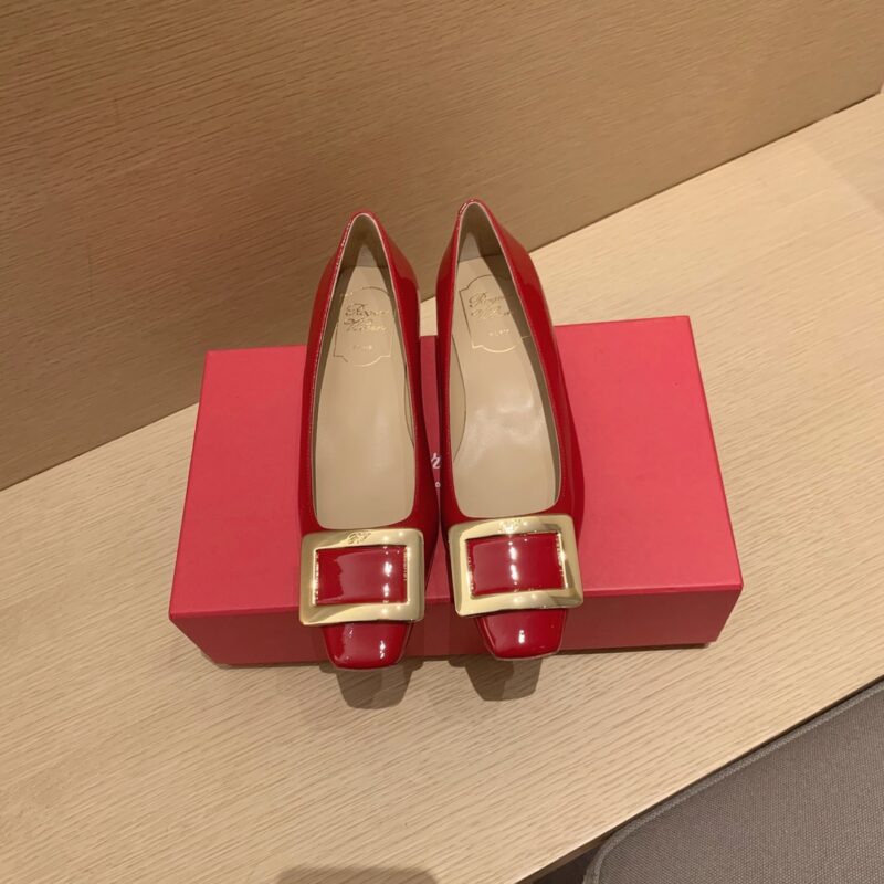 Roger Vivieri 2.5cm方扣漆皮