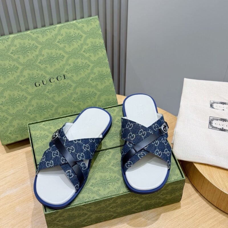 GUCCI 男士互扣式双G拖