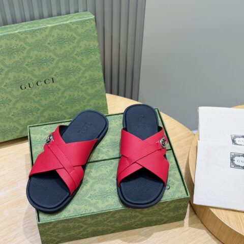 GUCCI 男士互扣式双G拖