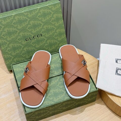 GUCCI 男士互扣式双G拖