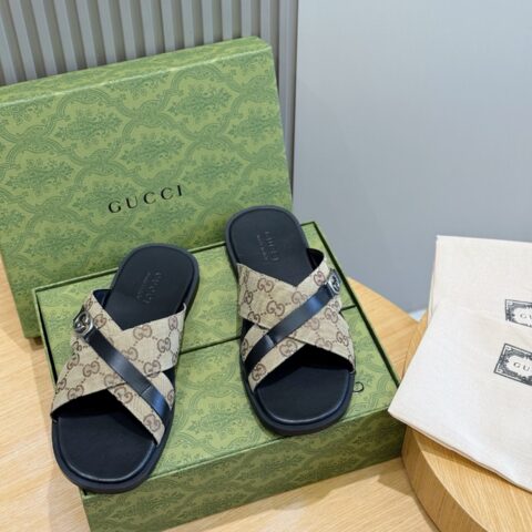GUCCI 男士互扣式双G拖