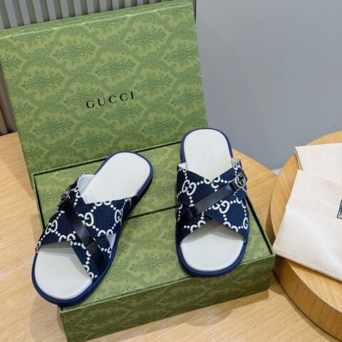 GUCCI 男士互扣式双G拖