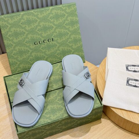 GUCCI 男士互扣式双G拖