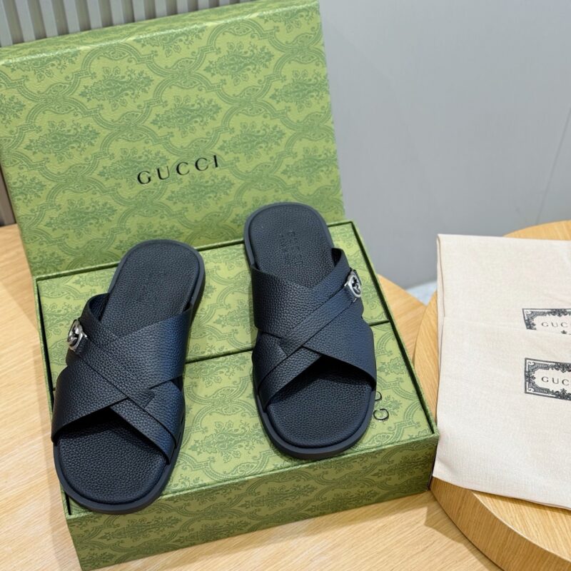 GUCCI 男士互扣式双G拖
