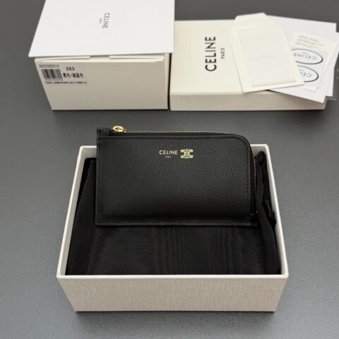 CELINE 长款拉链卡包 编号:L10082O 253 GFS3 253 黑色/超蓝色