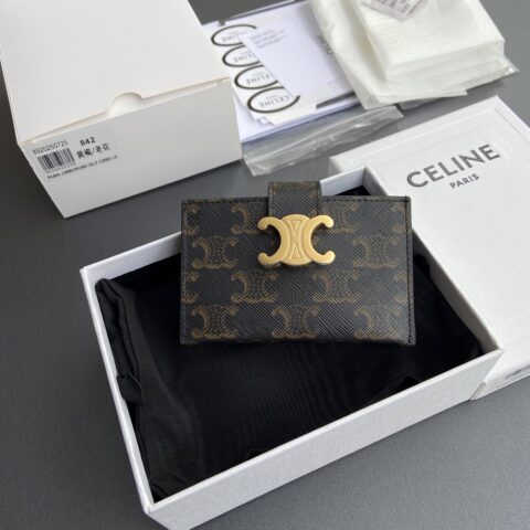 CELINE ACCORDEON標志性印花卡包 编号:10N843GHH.38NO 842 842 黃褐/老花