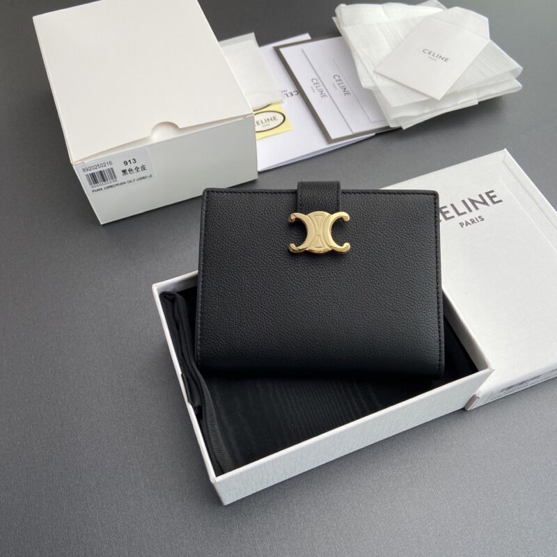 CELINE VICTOIRE柔軟牛皮革钱包 编号:10M913GHH.38NO912 913  黑色全皮