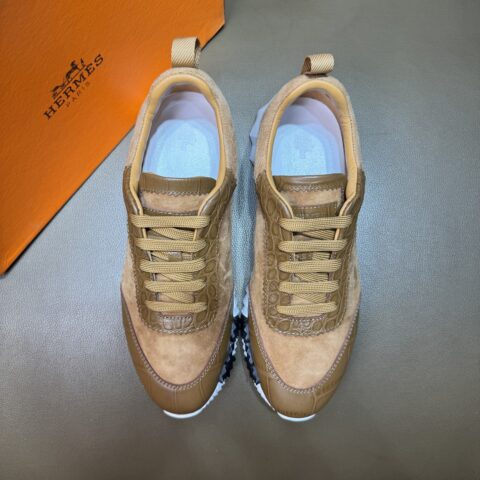 HERMES 高端鳄鱼纹休闲运动鞋