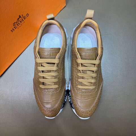 HERMES 高端鳄鱼纹休闲运动鞋