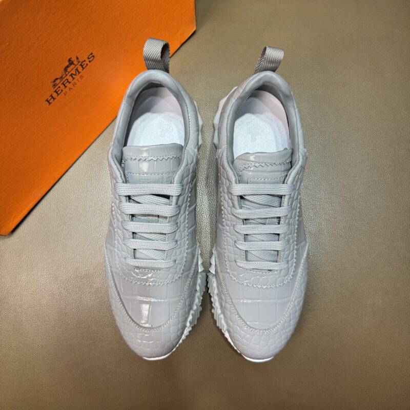 HERMES 高端鳄鱼纹休闲运动鞋