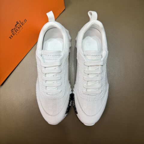 HERMES 高端鳄鱼纹休闲运动鞋