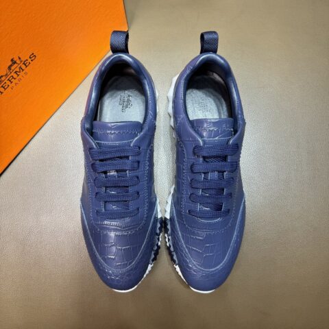 HERMES 高端鳄鱼纹休闲运动鞋